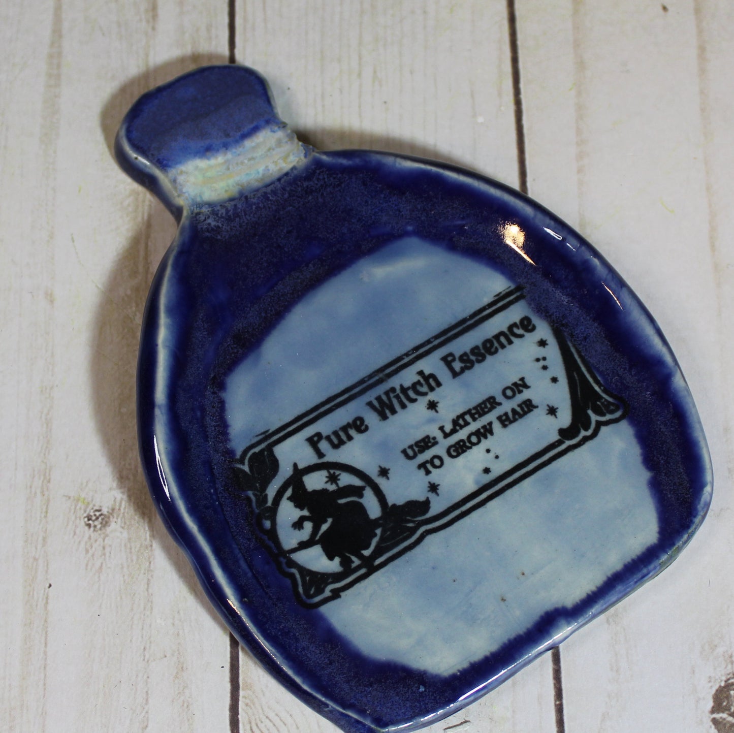 Apothecary Bottle Spoon Rest - Pure Witch Essence (blue)
