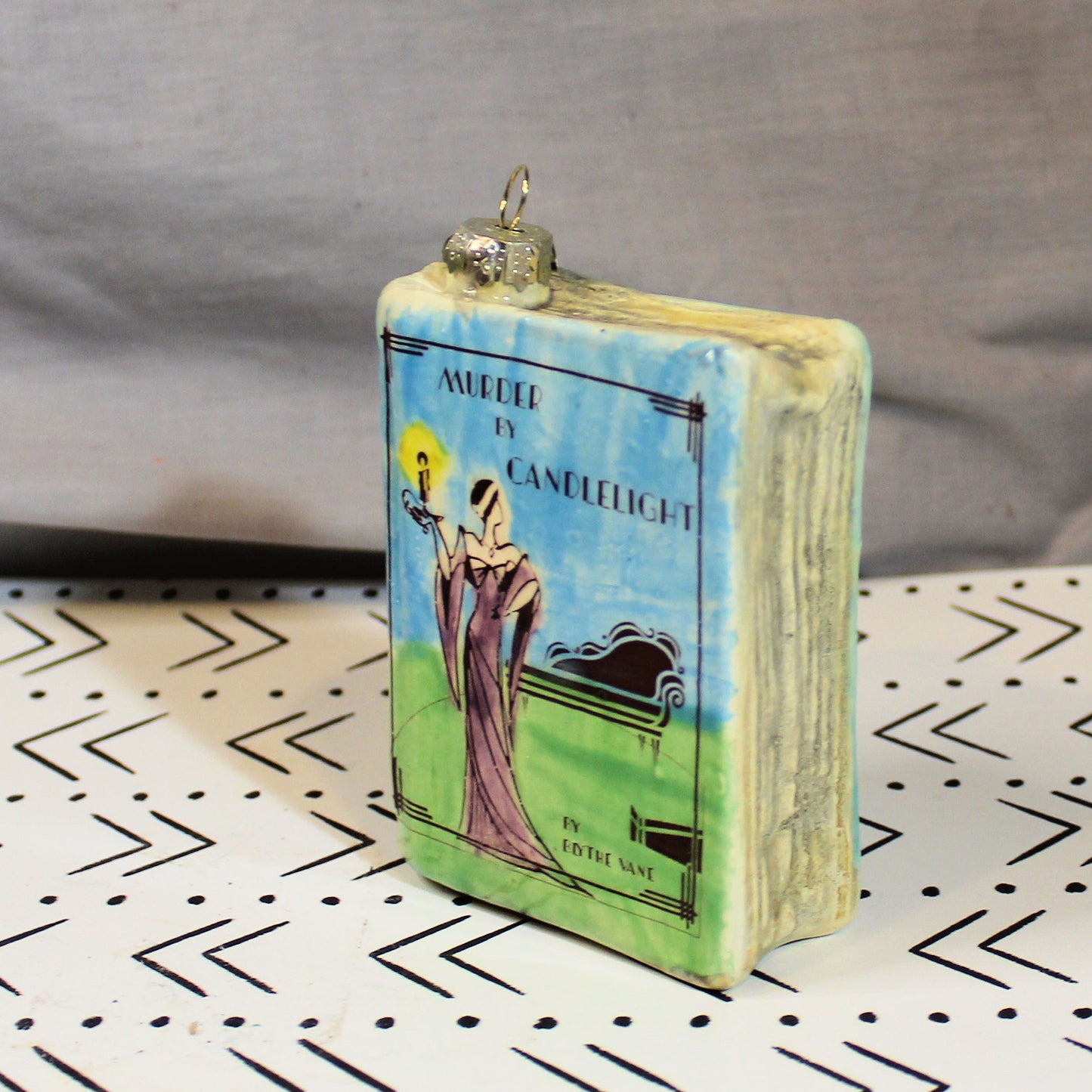 Ceramic Book Ornament - Murder by Candlelight