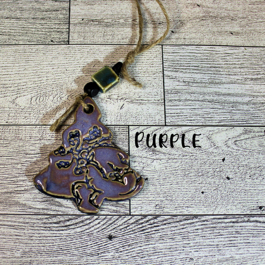 Pazyryk  Deer Tattoo Ornament - Purple
