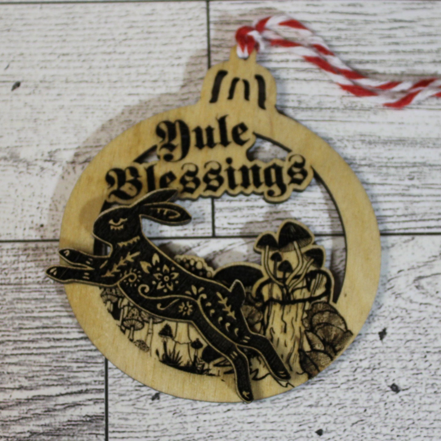 Yule Blessings Hare Ornament