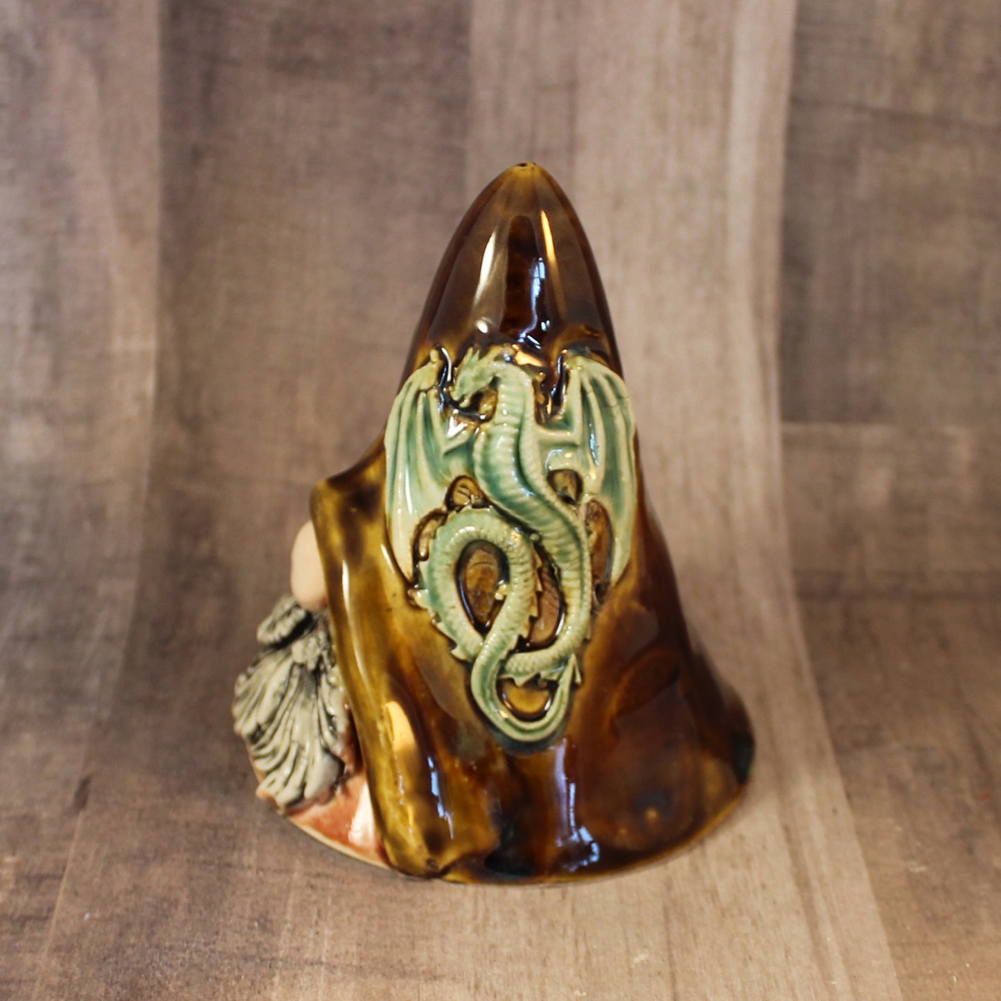 Ceramic Gnome with Dragon