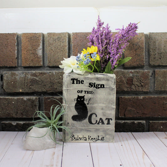 Ceramic Book Vase - The Sign of the Cat