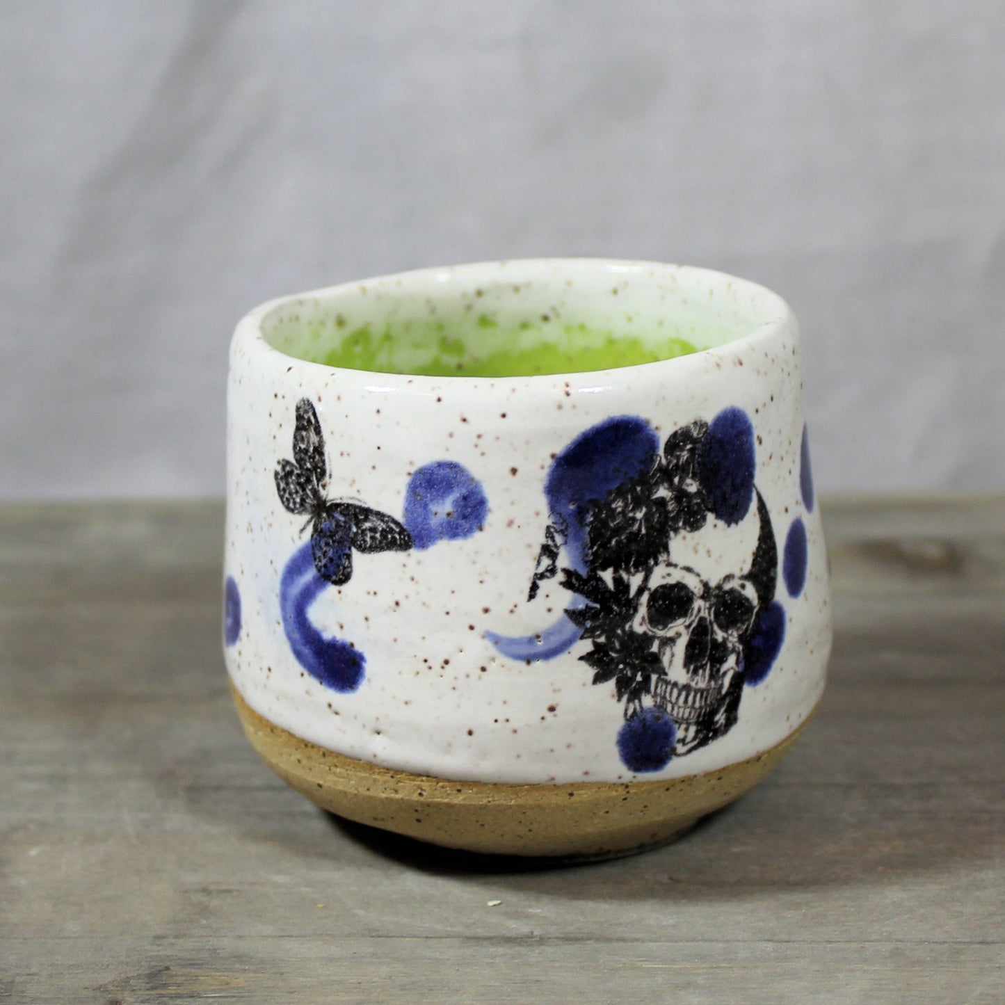 Skull and Flowers Whiskey Sipper/small cup