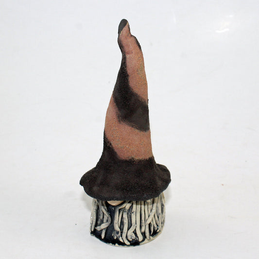 Baba Yaga Gnome, black and brown hat