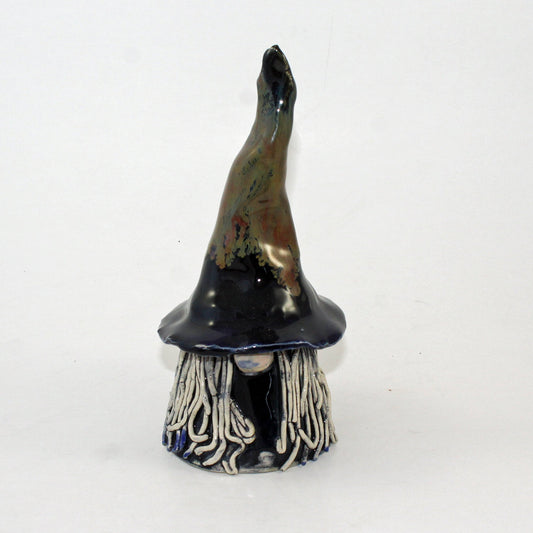 Baba Yaga Gnome, black and brown drips hat